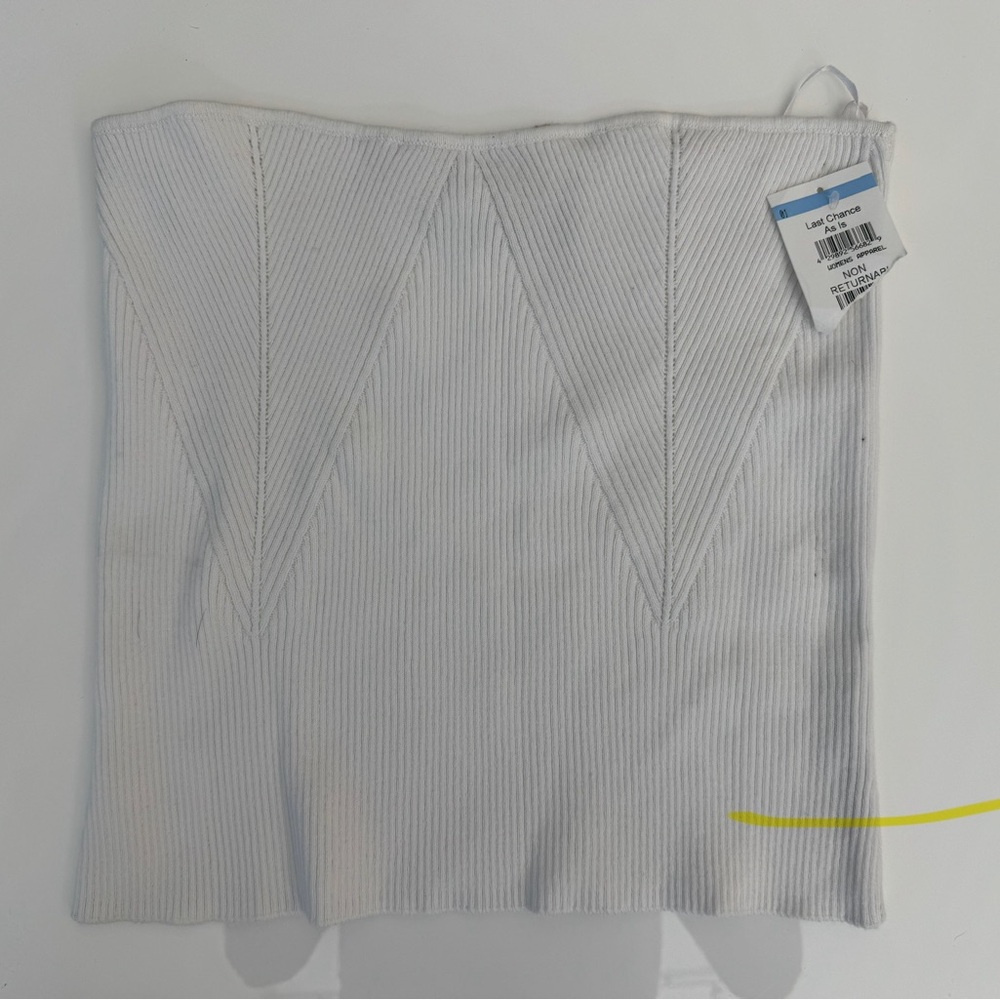 ASOS White Ribbed Crop Top